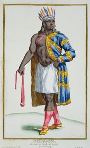 Een Patagonische Man, 1780 door Pierre Duflos